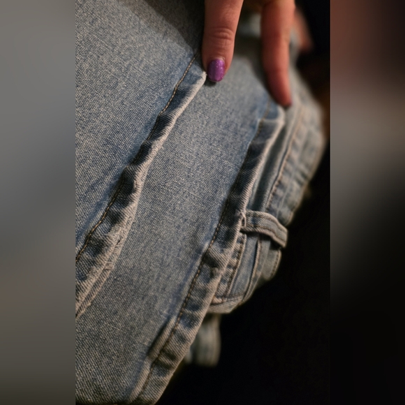 M Jeans by Maurices Distressed Flare Jeans Size 16 Curvy High Rise - Picture 15 of 15